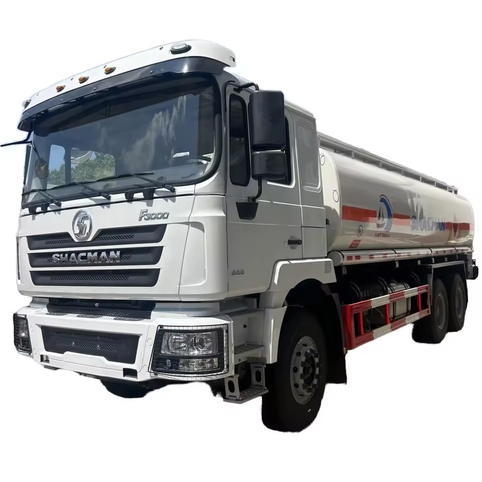 8x4 20 Ton 25000L Aluminum Fuel Tank Truck , SHAKEMAN Brand , With Pump & Meter for Diesel Trans