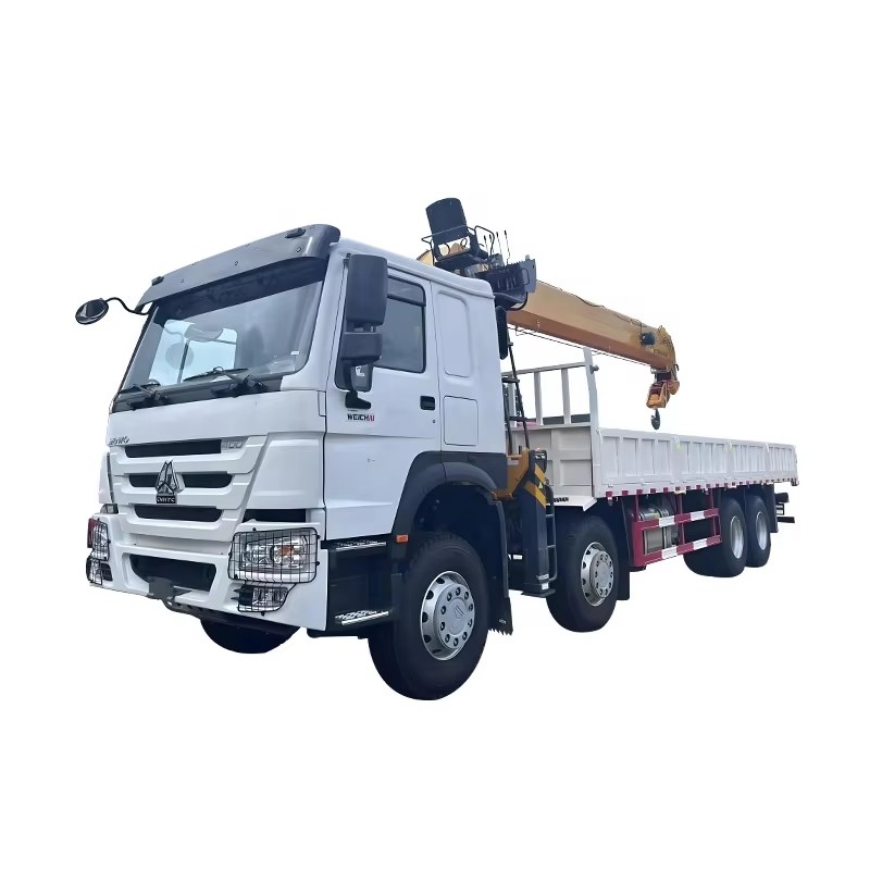 Howo Heavy 8x4 14 Ton Telescopic Boom Crane Truck Mounted Knuckle Crane for Weight Lifting