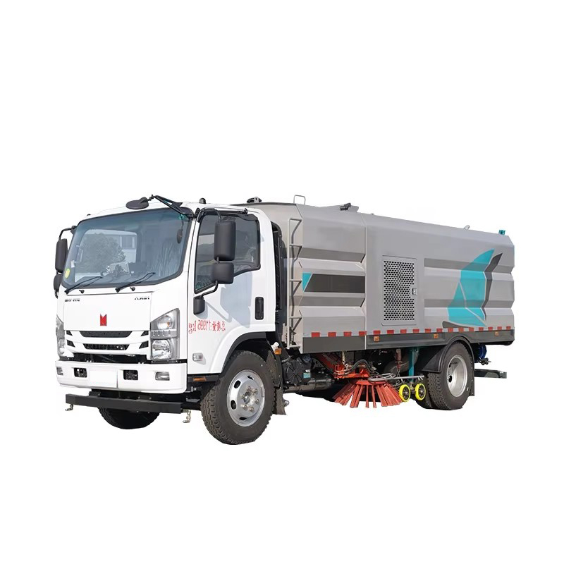 I SUZU Street Sweeping Truck High Pressure 6CBM Vacuum Road Washing Sweeper Truck for Sale