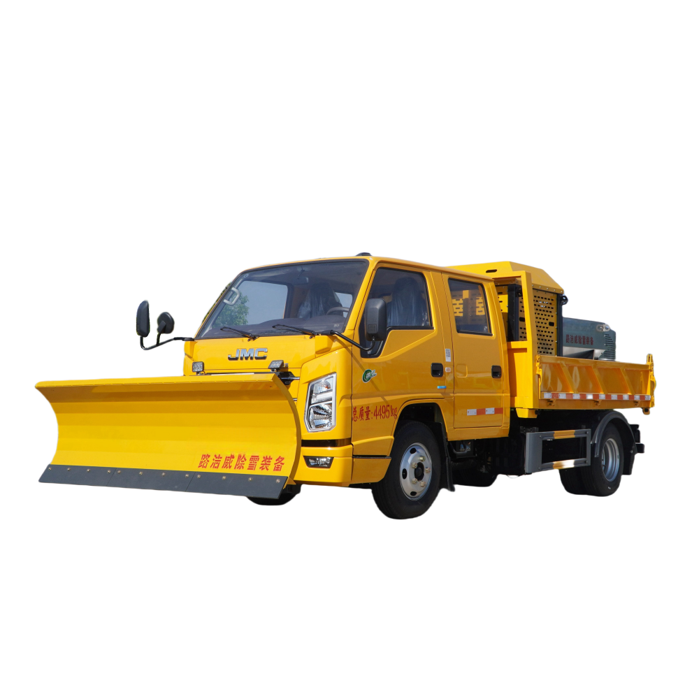 High Quality JMC 6-Wheel Snow Plow Truck with 115hp New Electric Double Row Remote Control Snow Swee