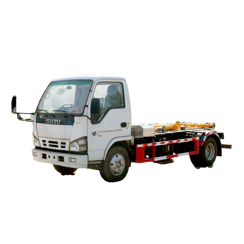 Isuzu 4x2 Manual Hook Lift Garbage Truck 5 Cubic Rear Loader Municipal Sanitation Clearance Equipped
