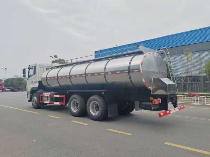 Dongfeng 15000liters Stainless Steel Fresh Milk Delivery Tanker Truck