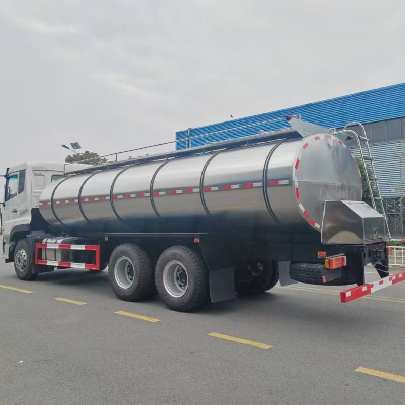 Dongfeng 15000liters Stainless Steel Fresh Milk Delivery Tanker Truck