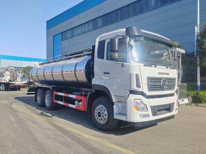 Dongfeng 15000liters Stainless Steel Fresh Milk Delivery Tanker Truck - Image 3