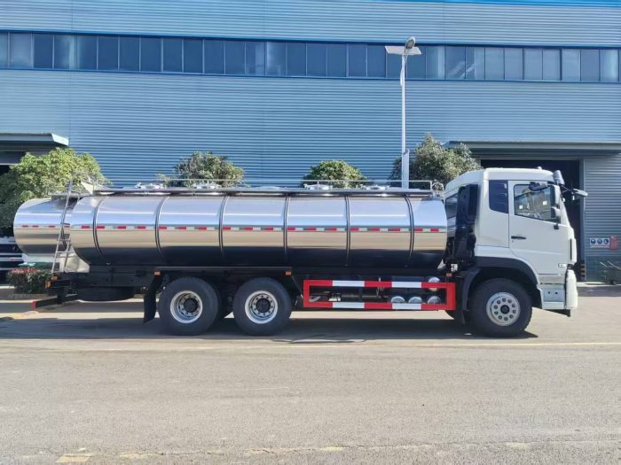 Dongfeng 15000liters Stainless Steel Fresh Milk Delivery Tanker Truck - Image 5