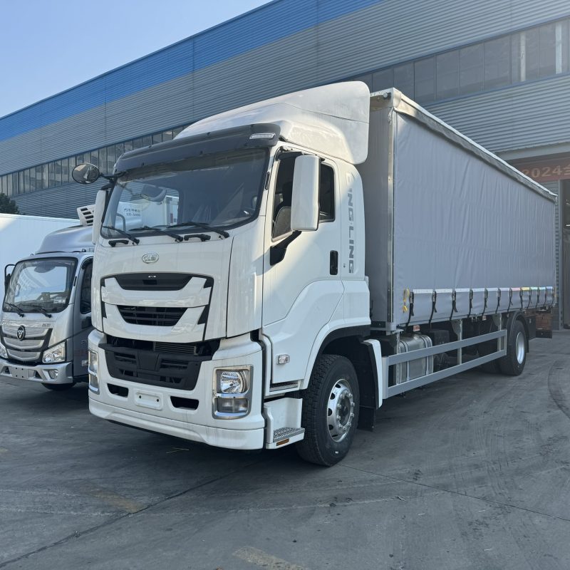 ISUZU FVR 4X2 Cargo Truck Diesel Q235 Stake Truck Side Curtain Aluminum Alloy Box Van Truck