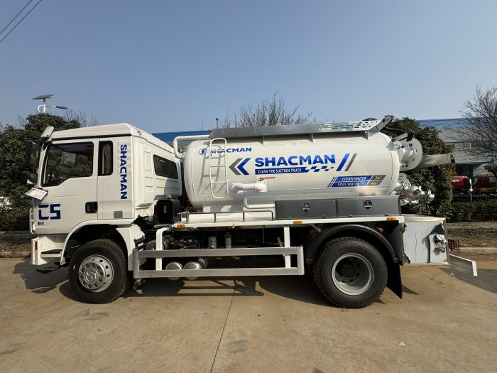 Shacman 4X2 12000litres High Pressure Cleaning Tank Together Sewer Jetting Vacuum Sewage Suction Truck